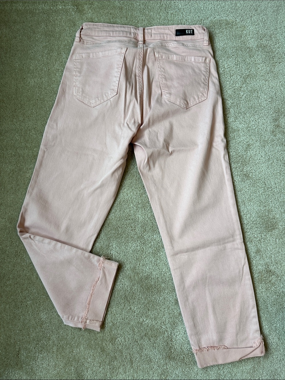 Kut from the Kloth Soft Pink Amy Straight Crop Jeans - Picture 4 of 9